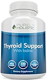 Thyroid Support Supplement 120 Capsules 100% Money Back Guarantee 50% More Than Other Brands - Natural Thyroid Supplement with Iodine - Energy, Metabolism & Focus Formula, Made in USA, Non GMO
