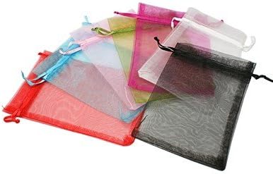 Wedding Favors for Guests 200pcs Organza Bags Jewelry Pouch Wedding Party Favor Gift Candy Bags Mixed Colors