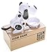 PowerTRC Toy Figure Dog Piggy Bank (White Black)