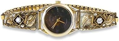 12KGF Silver Old Vintage Navajo Women's Cubic Zirconia Watch Tips