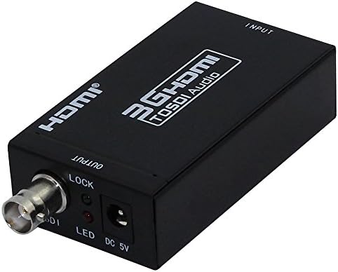 Ciecoo 1080P 3G HDMI to SDI Converter Adapter with Audio Network Unlimited Extender Support SD-SDI, HD-SDI, 3G-SDI Signal Display Monitor