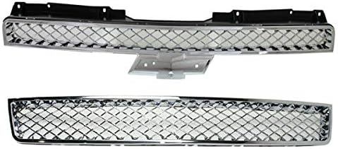 Partomotive For 07-14 Tahoe (w/o Off Road Package) Front Lower & Upper Grill Grille Assembly SET