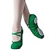 MSMAX Kids Canvas Ballet Shoes Women Ponite Dancing Flats Green 13 M US Little Kid