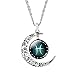 Popular Pisces Moon Star Pendant Alloy Chain Necklace for Women Girls Choker