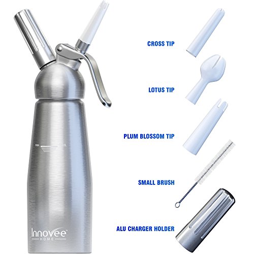 Innovee Cream Whipper (1Pint) Professional Aluminum Whipped Cream