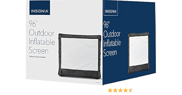 Amazon Com Insignia 96 Inflatable Outdoor Projector Screen Black Ns Scr116 Electronics