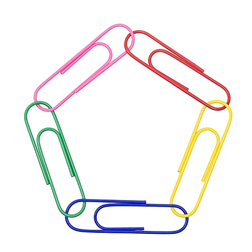 Morepack 30 Pcs 4" inch (100mm) Mega Large Jumbo Giant Big Paper Clips,Vinyl Coated,Massive Mega - Multicolor