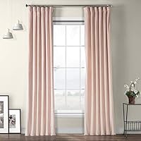 HPD HALF PRICE DRAPES VPYC-161207-96 Heritage Plush Velvet Curtain, 50 X 96, Ballet Pink