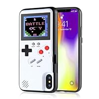 KOBWA Gameboy Case for iPhone,Retro 3D Gameboy Design Style Silicone Cover Case with 36 Small Games,Color Screen,Video Game Cover Case for iPhone X/MAX,iPhone8/8 Plus,iPhone 7/7 Plus,iPhone 6/6Plus