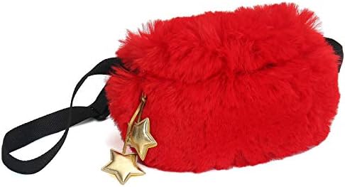 red fur purse