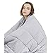 YnM Exclusive Weighted Blanket, Soothing Cotton, Smallest Compartments with Glass Beads, Bed Blanket for One Person of 110lbs, Ideal for Twin/Full Bed (48x72 Inches, 12 Pounds, Light Grey)