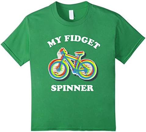 unisex-child Mountain Bike T Shirt My Fidget Spinner Bicycle Funny Shirt 10 Grass