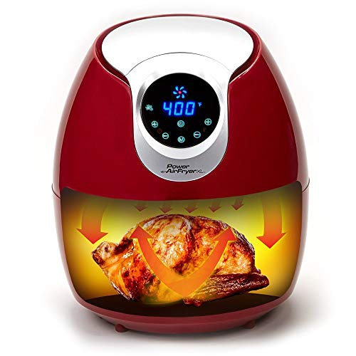 Power Air Fryer XL 3.4 QT Delux Red Air Fryer (Certified Refurbished)
