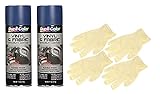 Dupli-Color Medium Blue High Performance Vinyl and Fabric Spray (11 oz) Bundle with Latex Gloves (6 Items)