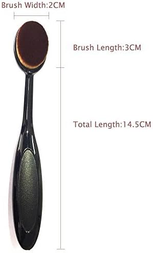 TDream Oval Toothbrush Shape Pro Cosmetic Makeup Face Powder Blusher Oval Toothbrush Curve Foundation Brush With Cap Cover by TDream