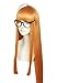 Cfalaicos 1M / 39.4'' Orange Cosplay Wig (Glasses Not Included)