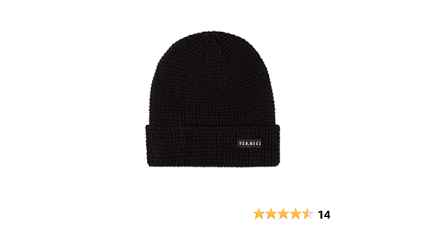 Yea.Nice Folded Beanie Black, One Size 
