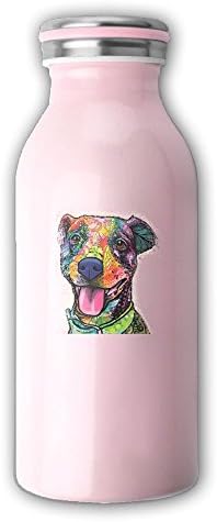 Pit Bull Love Dog Pop Art Insulated Vacuum Milk Bottle Stainless Steel Thermos 12 Oz