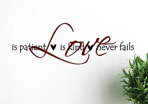 Love Never Fails - Vinyl Wall Decal, Sticker - Expression Avenue