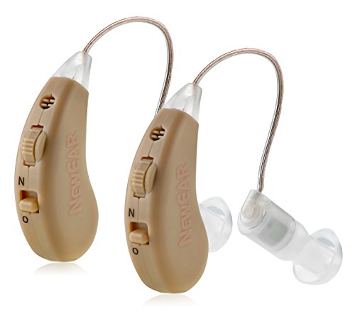 Hearing Amplifiers Set with New Digital Technology - Almost Invisible Design and Rechargeable USB Dock - Personal Pair Sound Amplifier with Adjustable Volume Tone Control By NewEar (Pair)