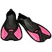 ANGGO Short Dive Fins for Swimming Snorkeling and Diving (Rose Red, Small)