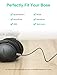LASMEX 2.5mm to 3.5mm Audio Cable 3.9ft Headphone Aux Cord Compatible for Bose QC25, QC35, QuietComfort 25/35, AE2, AE2i, AE2w, SoundLink, SoundTrue and Audio-Technia, AKG, JBL (1-Pack, Black)