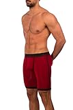 Lumber Collection - AnatoFREE Boxer Brief 9 inch Leg - Cranberry - Small