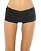 iHeartRaves Solid Black Low Rise Rave Booty Shorts (Large)