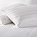 The Great American Store Scala Hotel Collection - 800 Thread Count 2 PC King Size White Stripe Pillow Cases