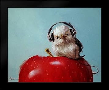 Amazon Com Apple Music 34x28 Black Modern Framed Art Print By