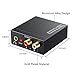 ZEXMTE Digital to Audio Converter Digital Optical Toslink Coaxial Inputs to RCA Audio Adapter and AUX 3.5mm Headphone Outputs Optical Toslink Cable Included