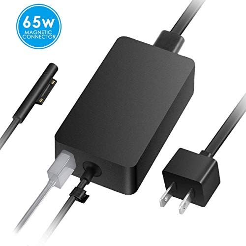 Microsoft Surface Pro Charger for Surface Pro 3,4,5, 15V 4A 65W Power Supply for Windows Surface Book,Book 2,Surface Laptop,Replacement for 1706 1625 with AC Adapter 5FT Power Cord USB Port (65W)