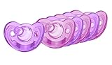 The First Years 6 Pack GumDrop Newborn Pacifier, Purple/Pink