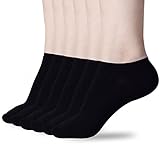 Women's Low Cut Socks,6 Pairs Cotton Ankle Casual Quater Socks for Women,Black White Grey Non Slip Cushioned Athletic Short Sock by Sioncy (Black)