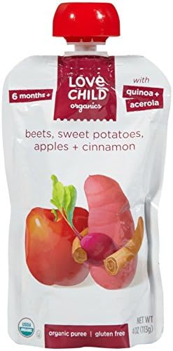 Love Child Organics Super Blends Purees - Beets, Sweet Potatoes, Apples &amp; Cinnamon - 4 oz - 6 pk