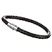 Areke Stainless Steel Braided Leather Cuff Bracelet for Mens Women,Rope Bangle Magnetic Clasp Wristband Set