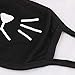 Haomian 8 Pack Black Cartoon Mouth Mask Cat Kawaii Muffle Mask Anti-Dust Cotton Face Mask