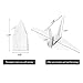 200 Pack White Origami Paper Crane Hand-Made DIY Crane for Wedding Party Banner Hanging Backdrop Decor- A Symbol of Happiness Good Luck & Peace
