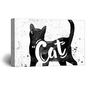 Cute Cat and Dog Home Artwork for Living Room Bedroom