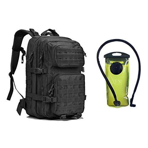 AXEN Military Tactical Backpack, Large 3 Day Assault Pack, Army Molle Bug Out System, with 2L Hydration Water Bladder(Black) - Thumbnail 7