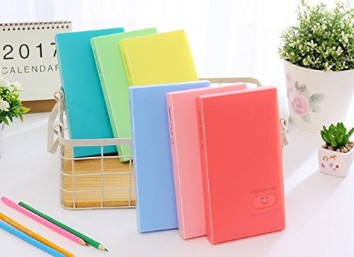 Business Card Book Holder, 2 PCS Business Name ID Credit Card Holder Rack Book Case Organizer Lomo Card Photocard Photo Album (120 Pockets)