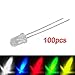 SODIAL 100 5mm Red Green Blue Yellow White LED Light Bulb Lamp