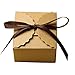 Tongshi Kraft Paper Candy Favor Boxes with Ribbon Wedding Favor Gift Party Supply, Set of 50