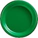 Amscan Festive Green, Big Party Pack, Round Plastic Plates 10.25