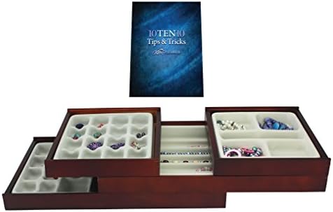Set of Four (4) Axis Wood Jewelry Organizing Trays – Bundle - 5 Items