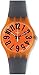 Swatch SUOO103 Men's Archi-Mix Larancio Orange Dial Grey Silicone Strap Watch
