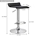 DUHOME 2 PCS Contemporary Counter Bar Stool Curved Swivel Adjustable Barstools (Black)