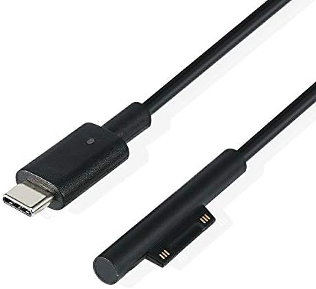15V Surface Connect to USB-C Cable Works with 45W USB C PD Chargers for Microsoft Surface Pro 6 Pro 5 Pro 4 Pro 3, Surface Book 1 and 2, Surface Laptop 1 and 2