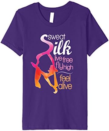 unisex-child Aerial Silks Sweat Silk Circus T-Shirt 12 Purple