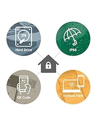 Samsung Wisenet - Sistema de seguridad de video DVR Super HD de 4 MP con disco duro de 2 TB y 10 cámaras de 4 MP resistentes a la intemperie (SDC-89440BF)